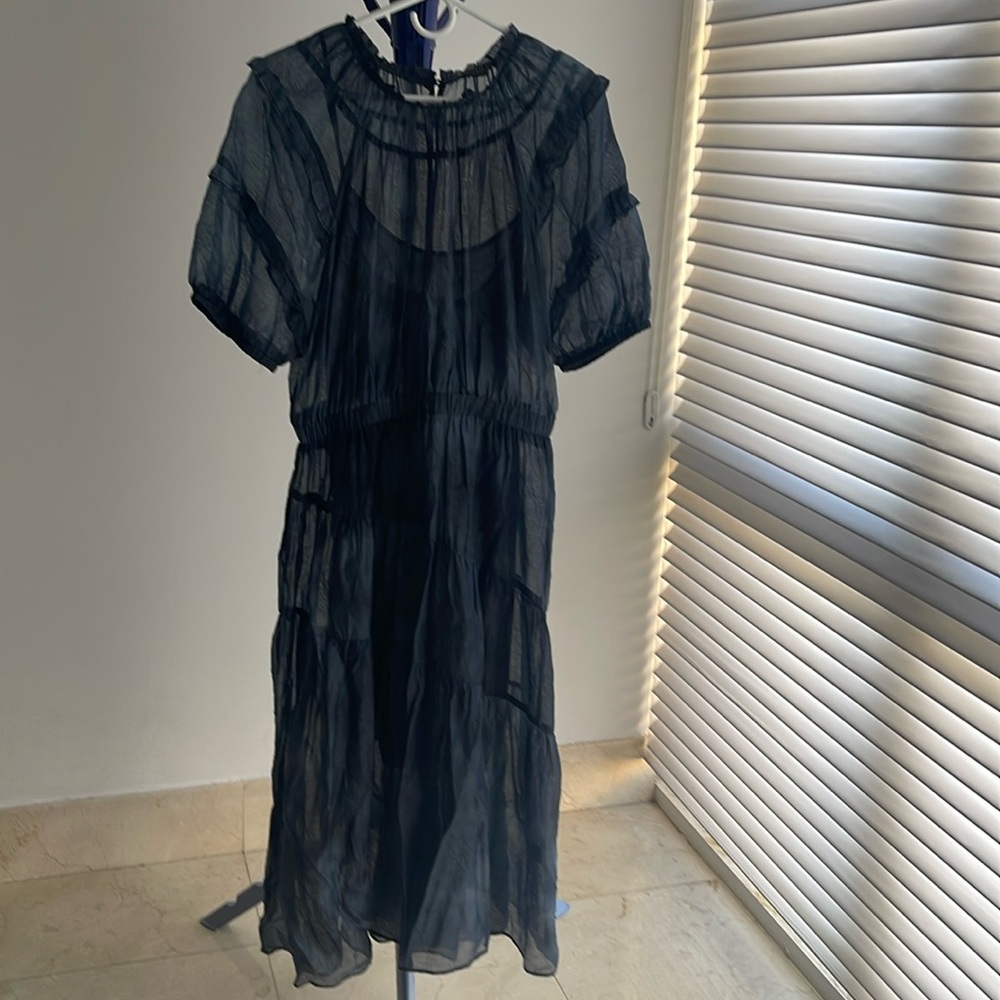 Beautiful organza navy blue dress